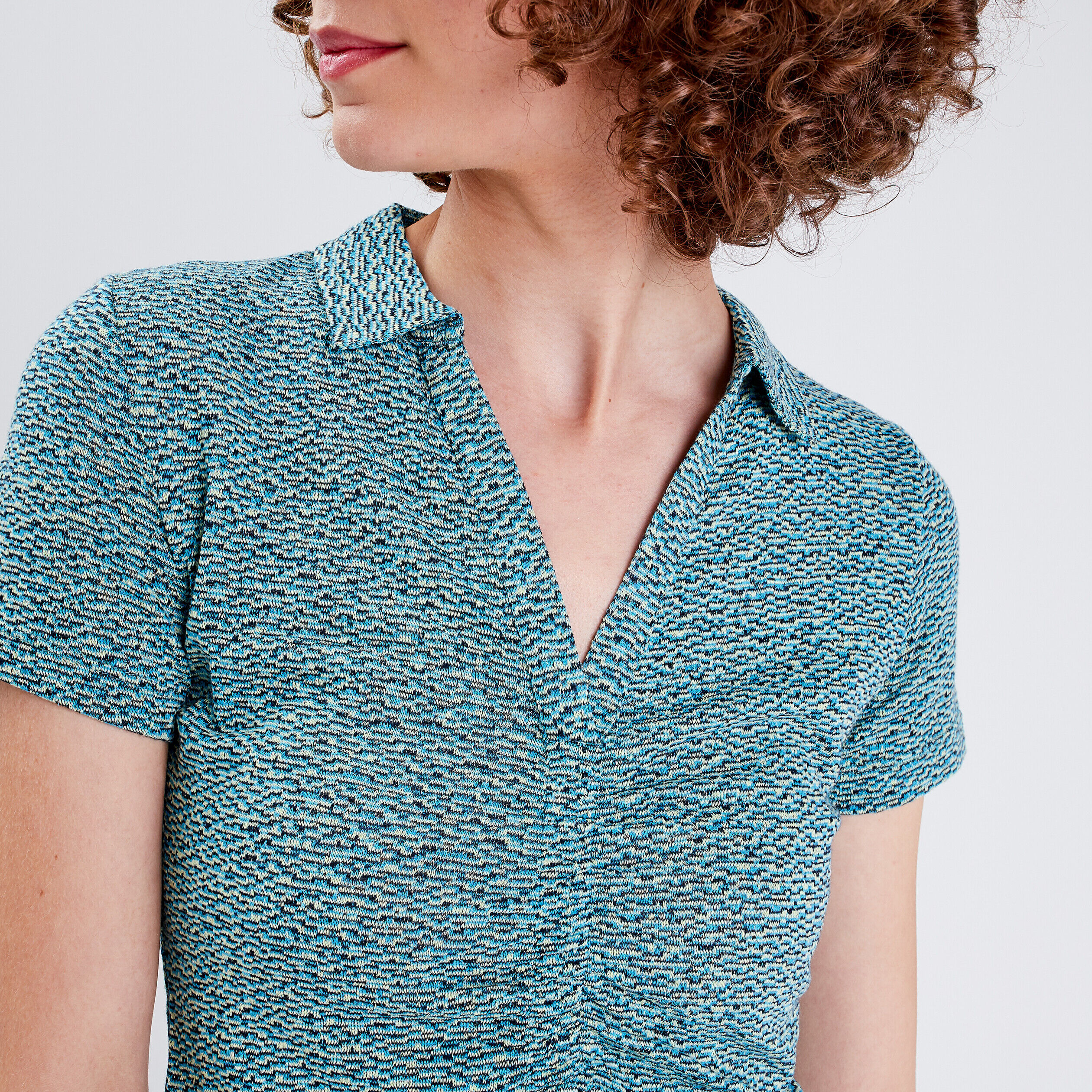T-shirt manches courtes bleu turquoise femme | Cache Cache