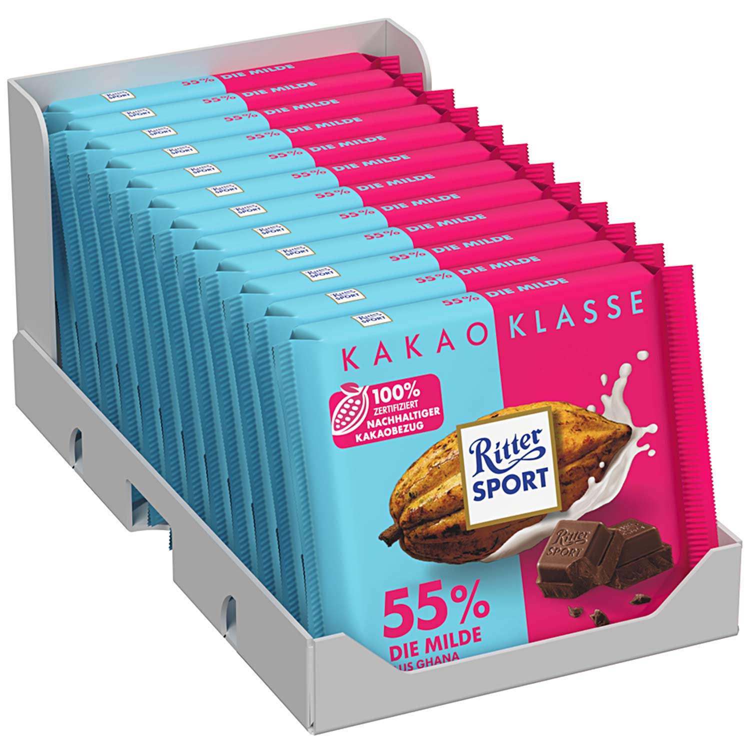 Ritter Sport Kakao-Klasse 55% Die Milde aus Ghana 100g