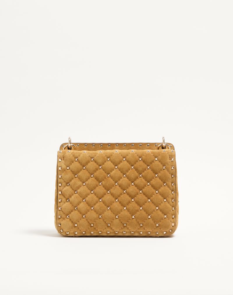 Valentino Garavani Bolsa Rockstud Spike Média Camurça