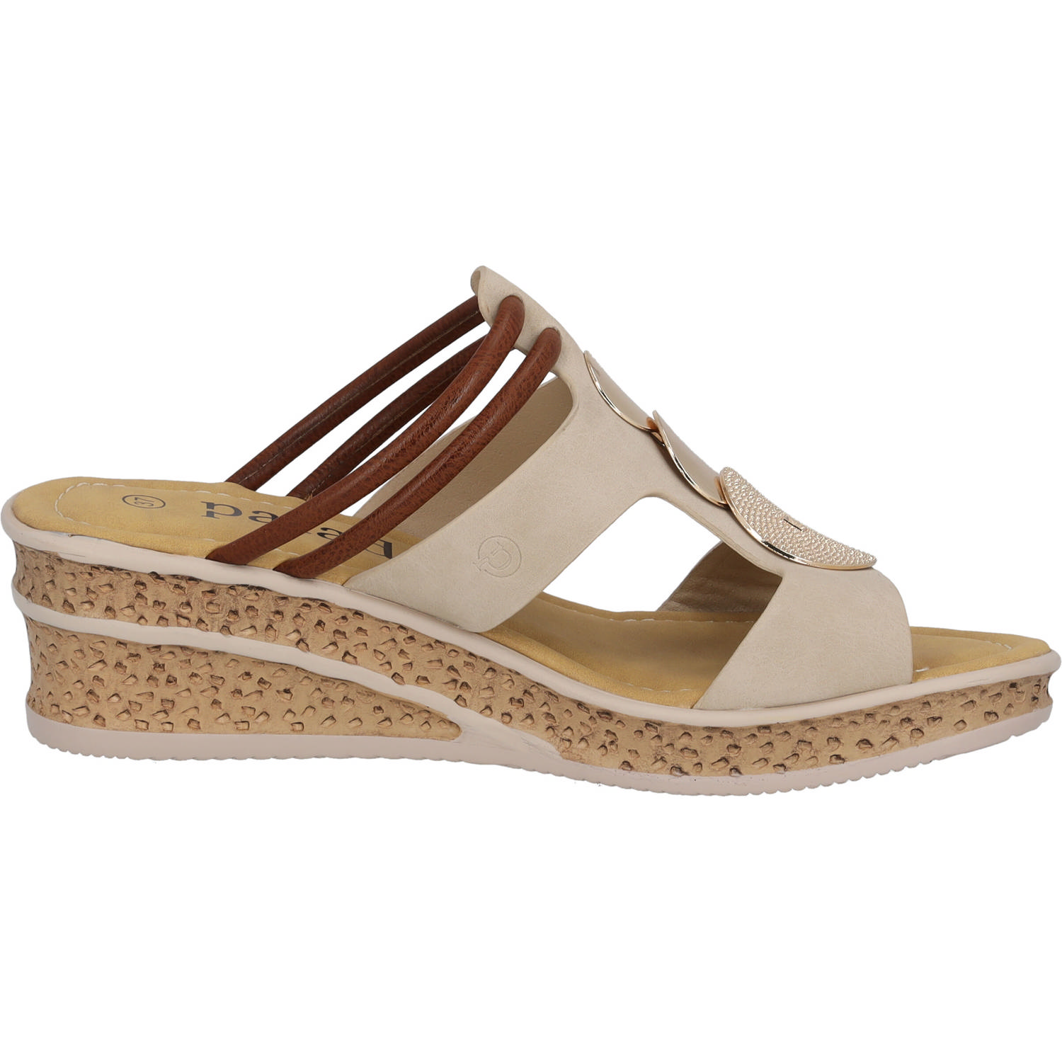 Palado Siolma, Plateau-Pantoletten, Damen, Beige