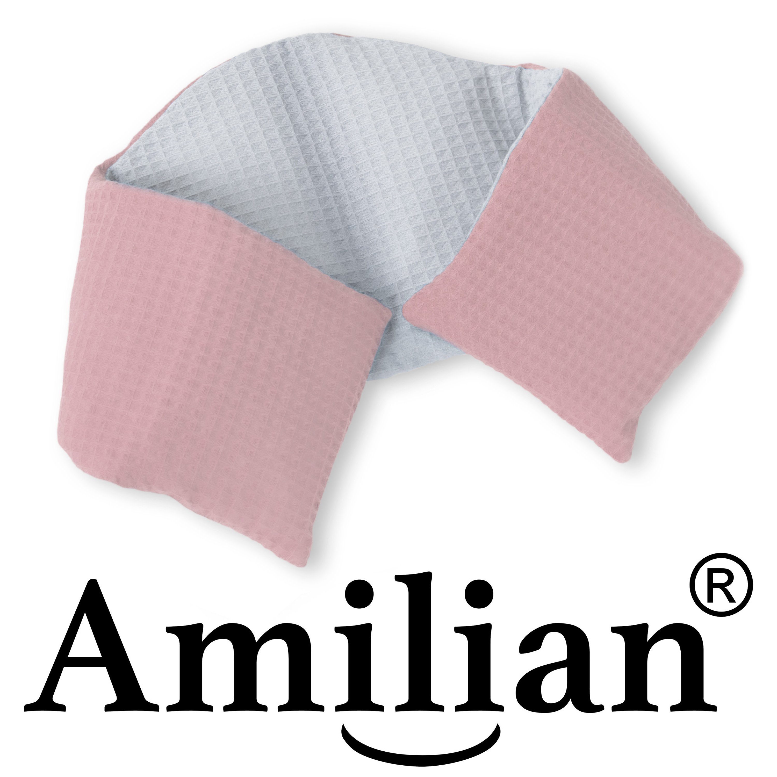 Amilian Kirschkernkissen (Made in EU) ca. 75 x 15cm; Wärmekissen; Wärmekompresse; Körnerkissen; Kirschkernsack; Kirschkern; Kissen für Kinder, Erwachsene, ideal als Massagekissen; Kältekissen; Waffel, Wärmekissen, Wärmekompresse, Massagekissen, Kälte