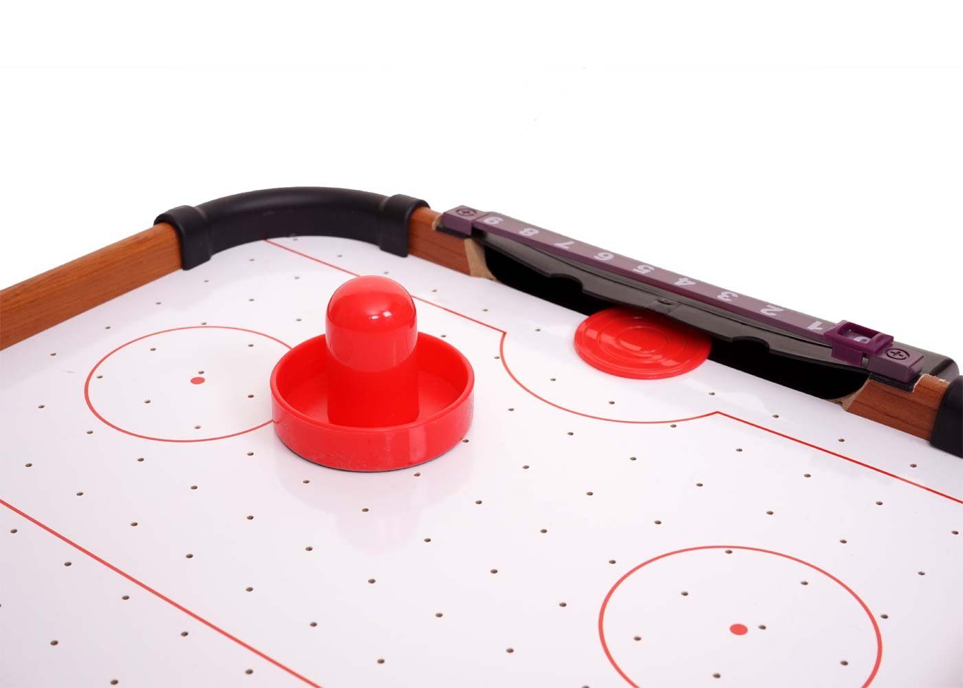 MCW Air-Hockeytisch MCW-J10, Handgriffe mit Filzunterlage, Gebläsemotor für den Luftstrom