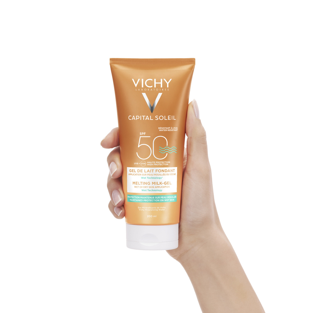 Vichy Ideal Soleil Gel de Lait Ultra Fondant IP50 Protection corps et visage