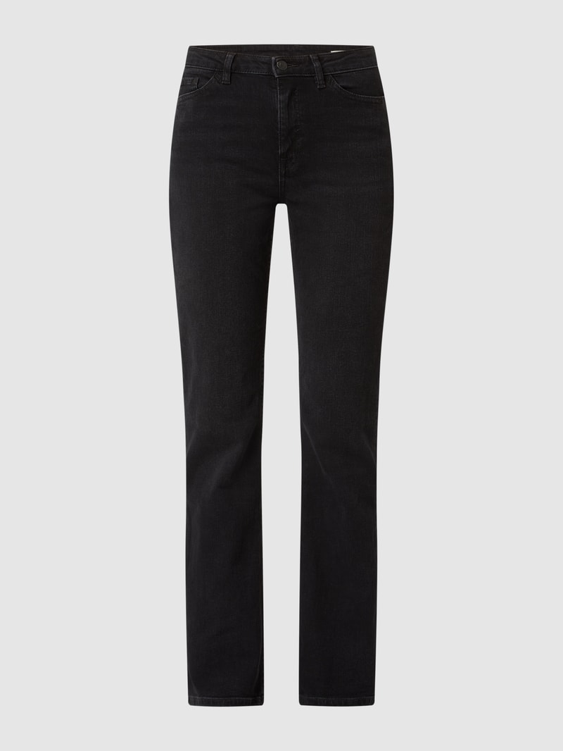 Bootcut Jeans mit Stretch-Anteil in schwarz