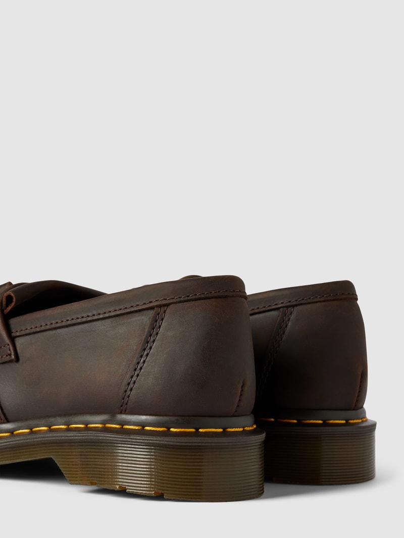 Loafers aus Leder in unifarbenem Design in mittelbraun