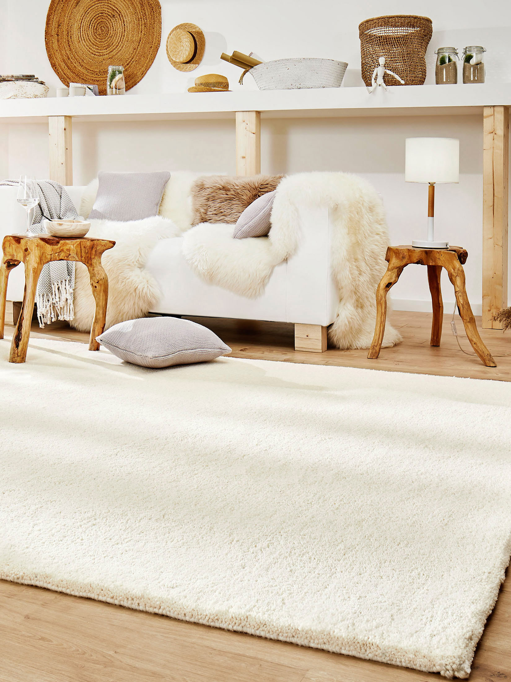 Atlas Berber-Teppich, Creme