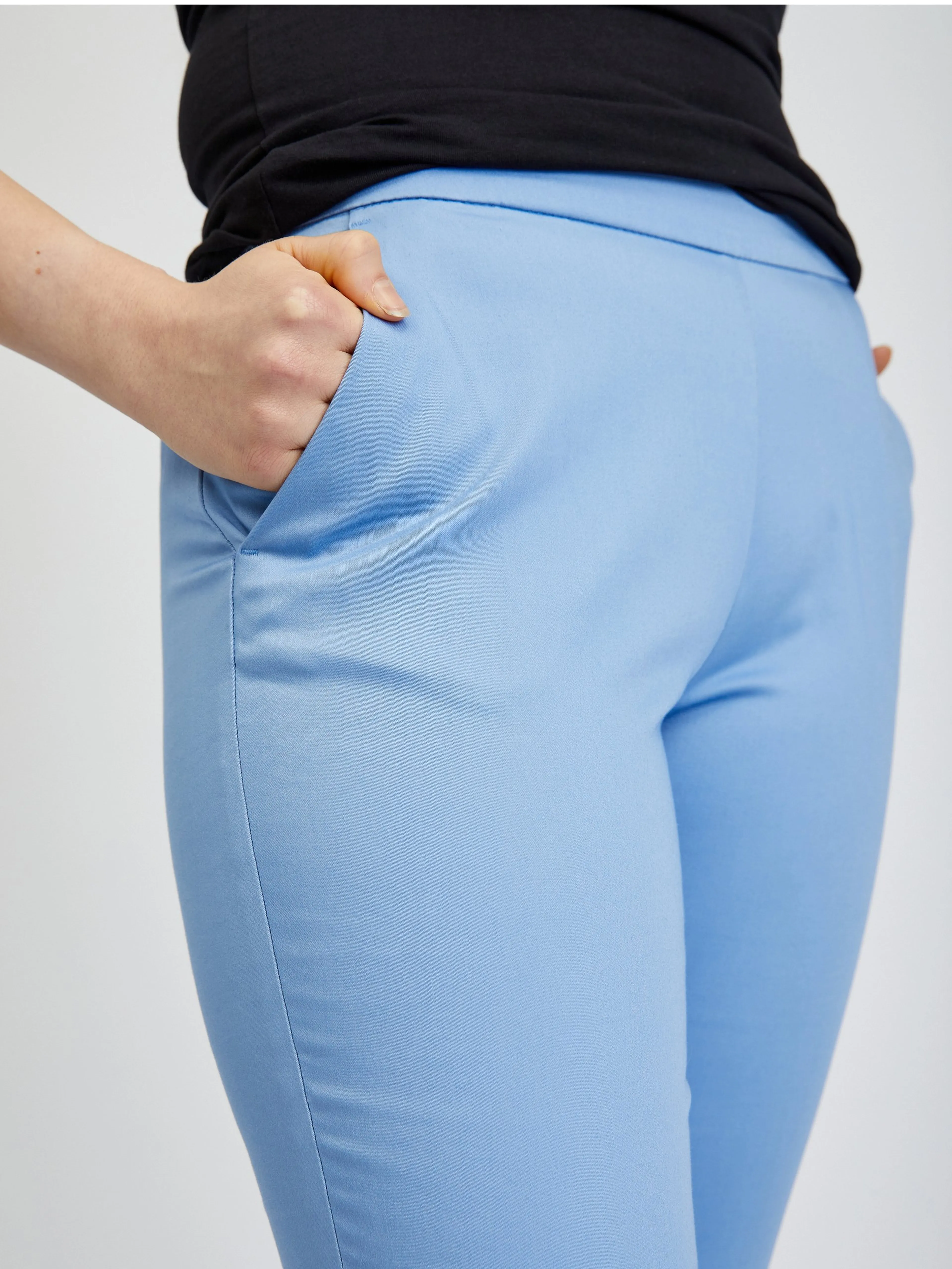 Hellblaue Damen-Cropped-Hose ORSAY
