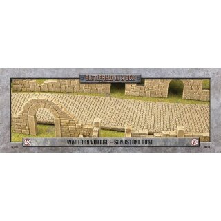 Battlefield in a Box: Wartorn Village - Cobblestone Road - Sandstone
