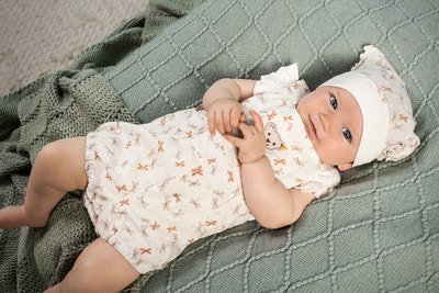 Set Hose + T-Shirt kurzarm, beige für Mädchen