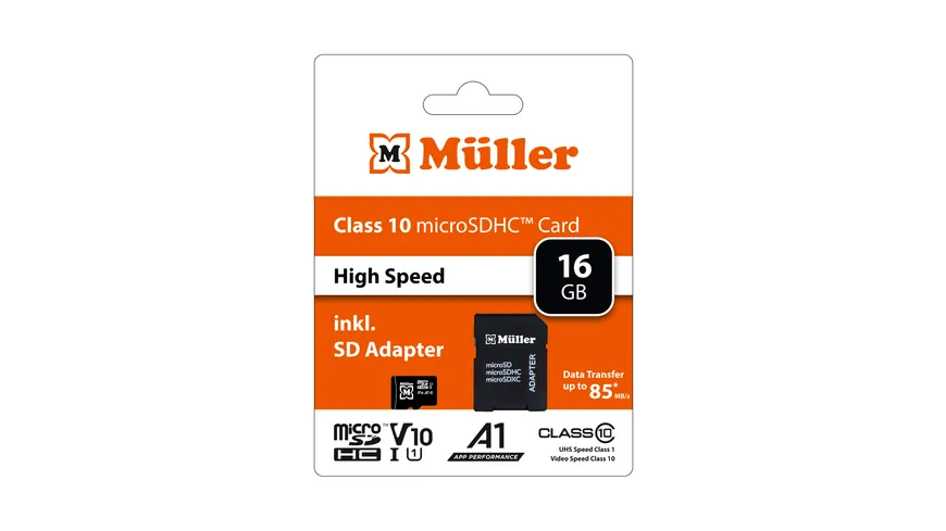 Müller Micro SDHC Card CL10 / 16GB