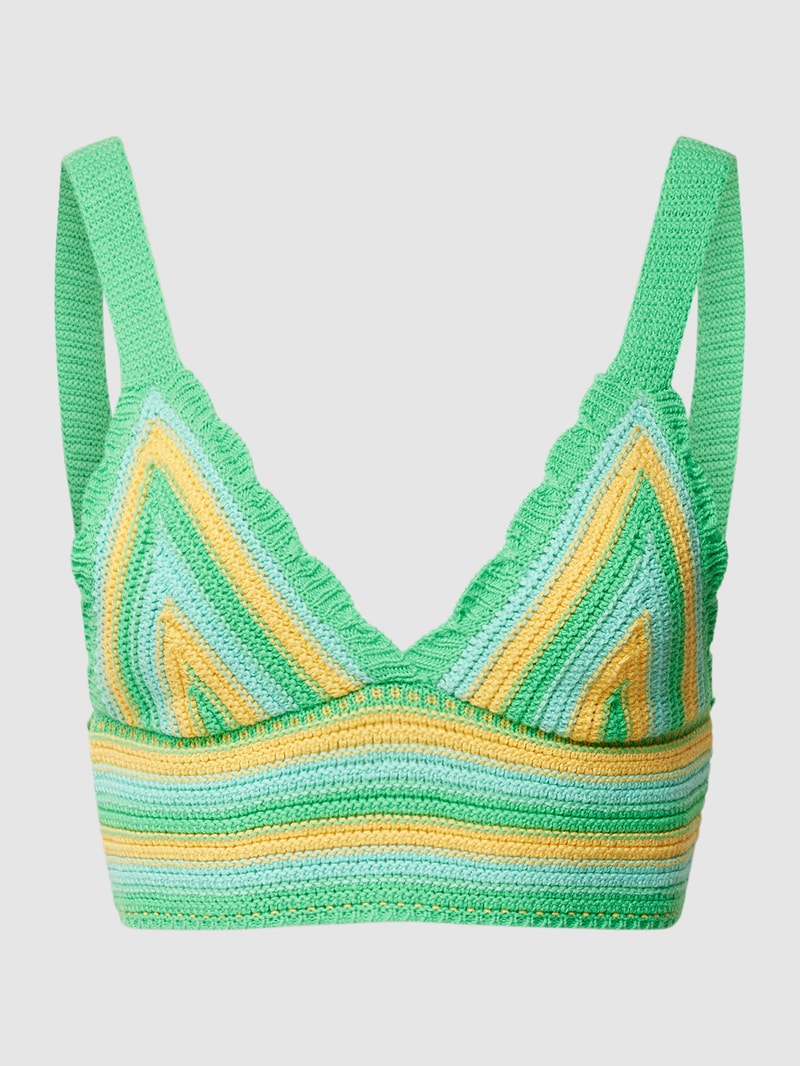Bralette-Top in Strick-Optik Modell 'BEDDY' in grün