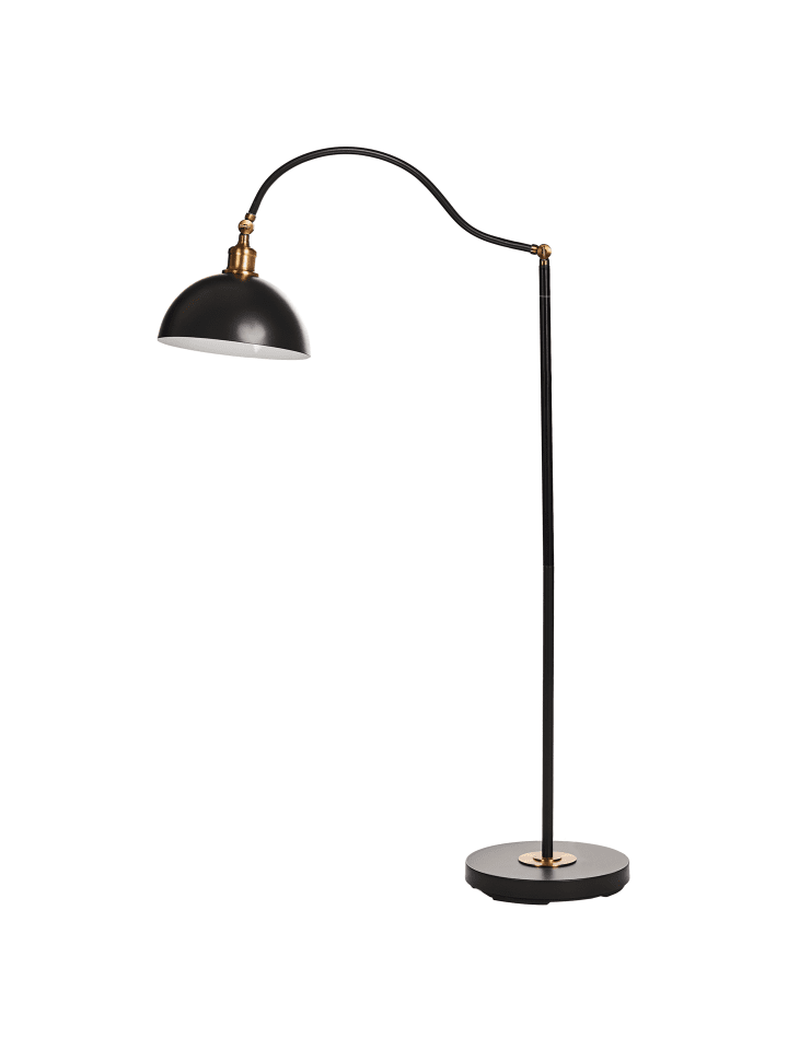 Beliani Stehleuchten LENNON in Schwarz/Weiß/Gold - (W) 28 x (H) 145 x (L) 38 cm günstig kaufen onesize