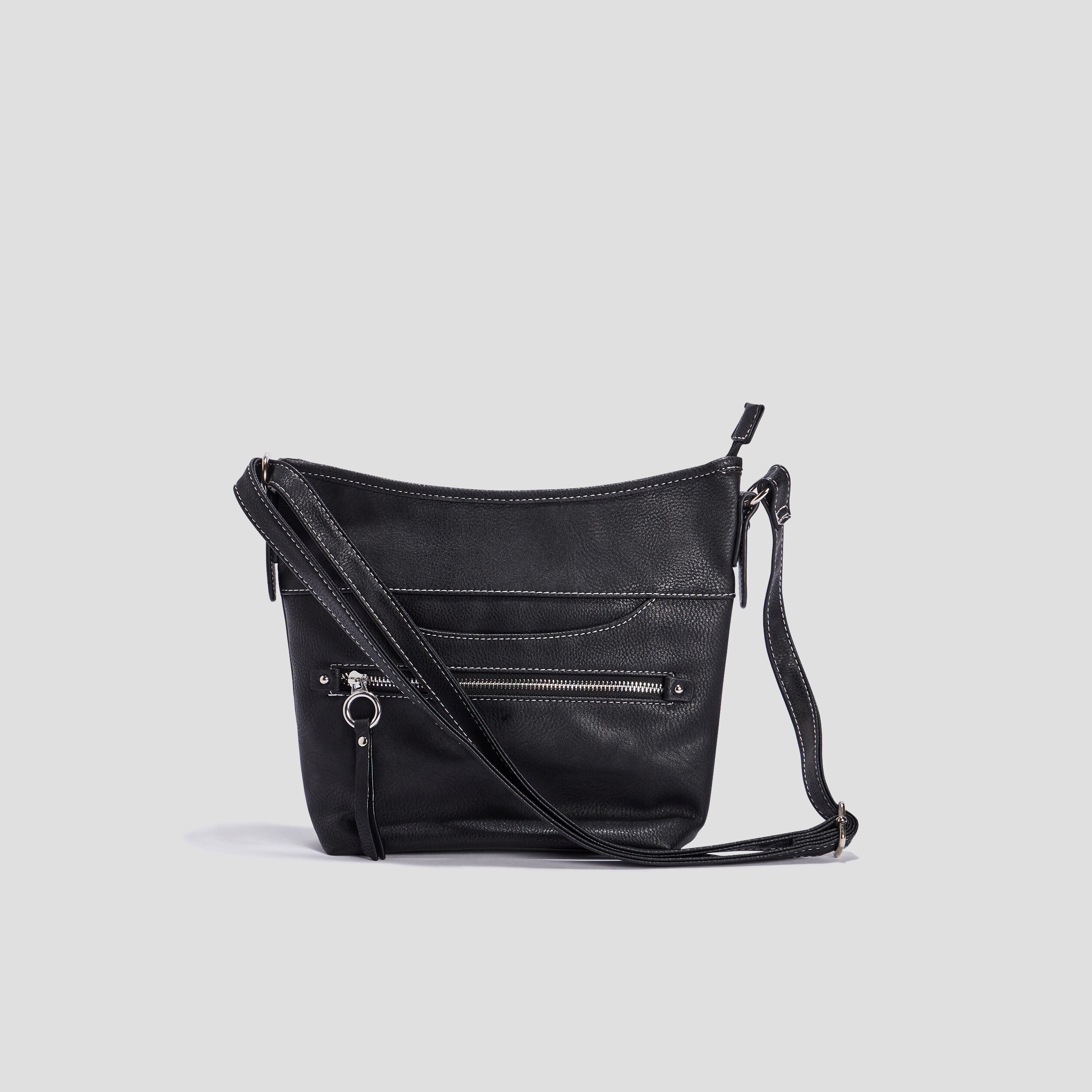 Sac cabas à bandoulière noir femme | La Halle