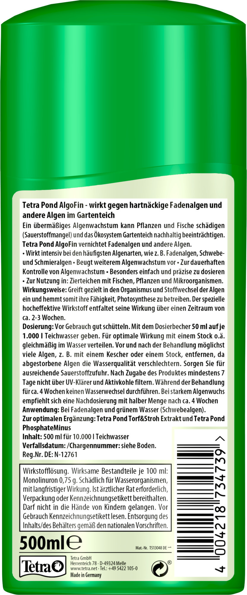 Tetra Algenbekämpfung Tetra Pond AlgoFin 500 ml