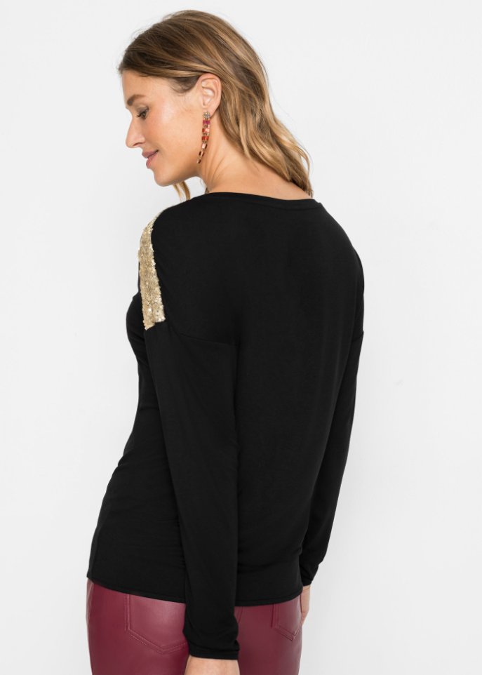 Oversize-Shirt mit Weihnachtsmotiv und schönen Pailletten