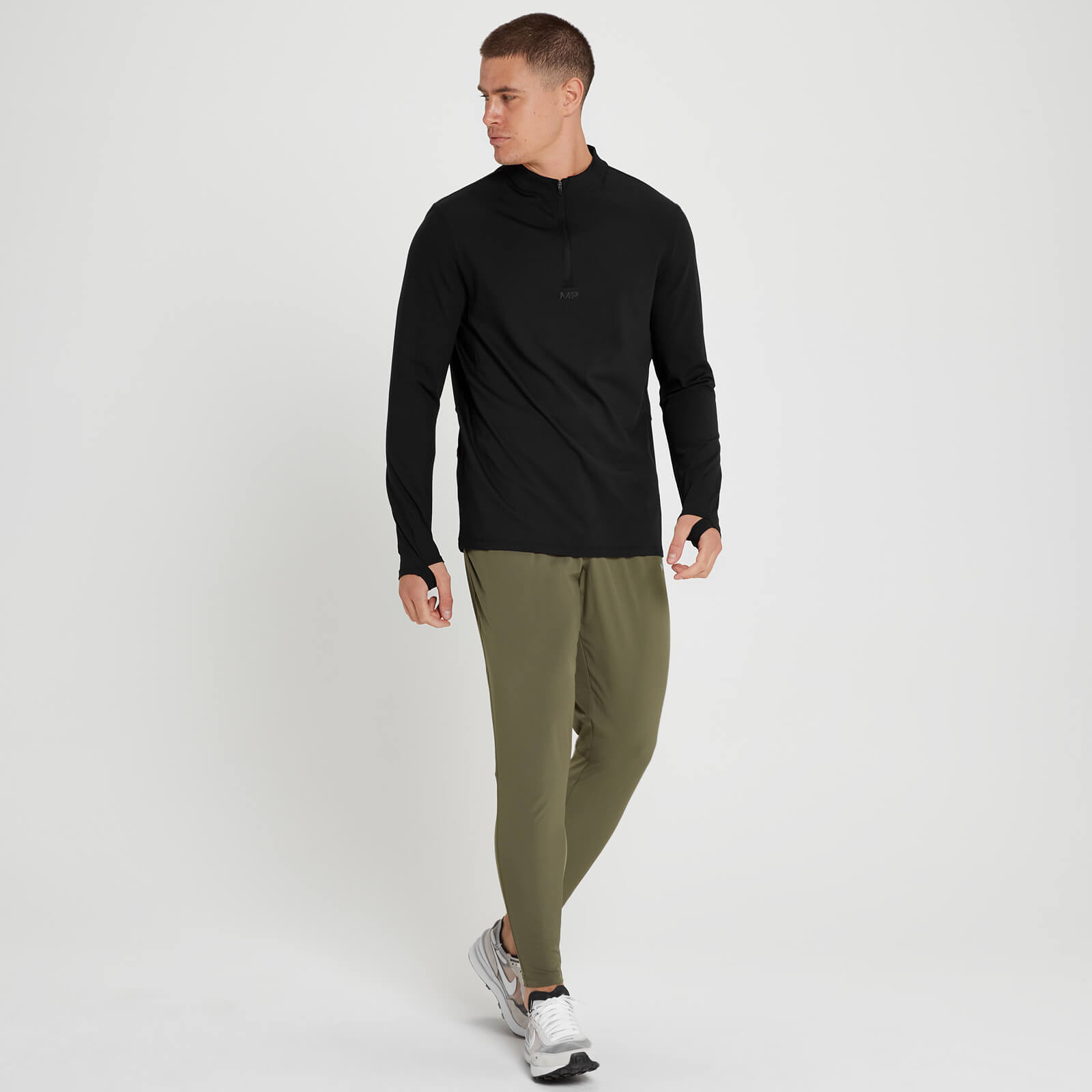 Haut à fermeture éclair ¼ MP Velocity Ultra pour hommes – Noir
