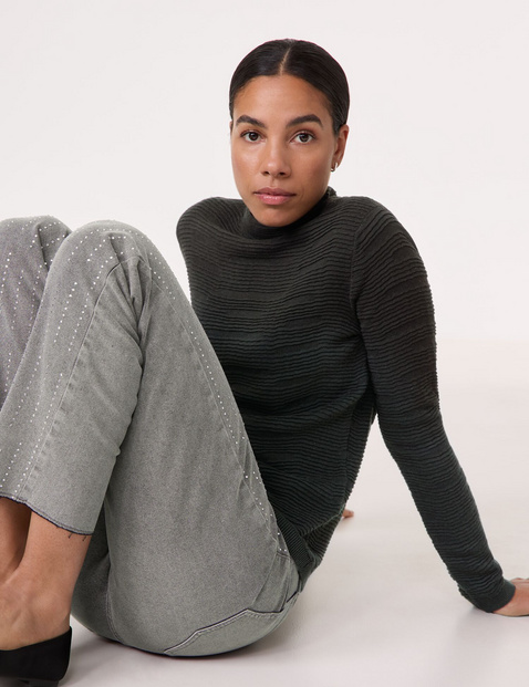 Pullover mit Wellen-Struktur