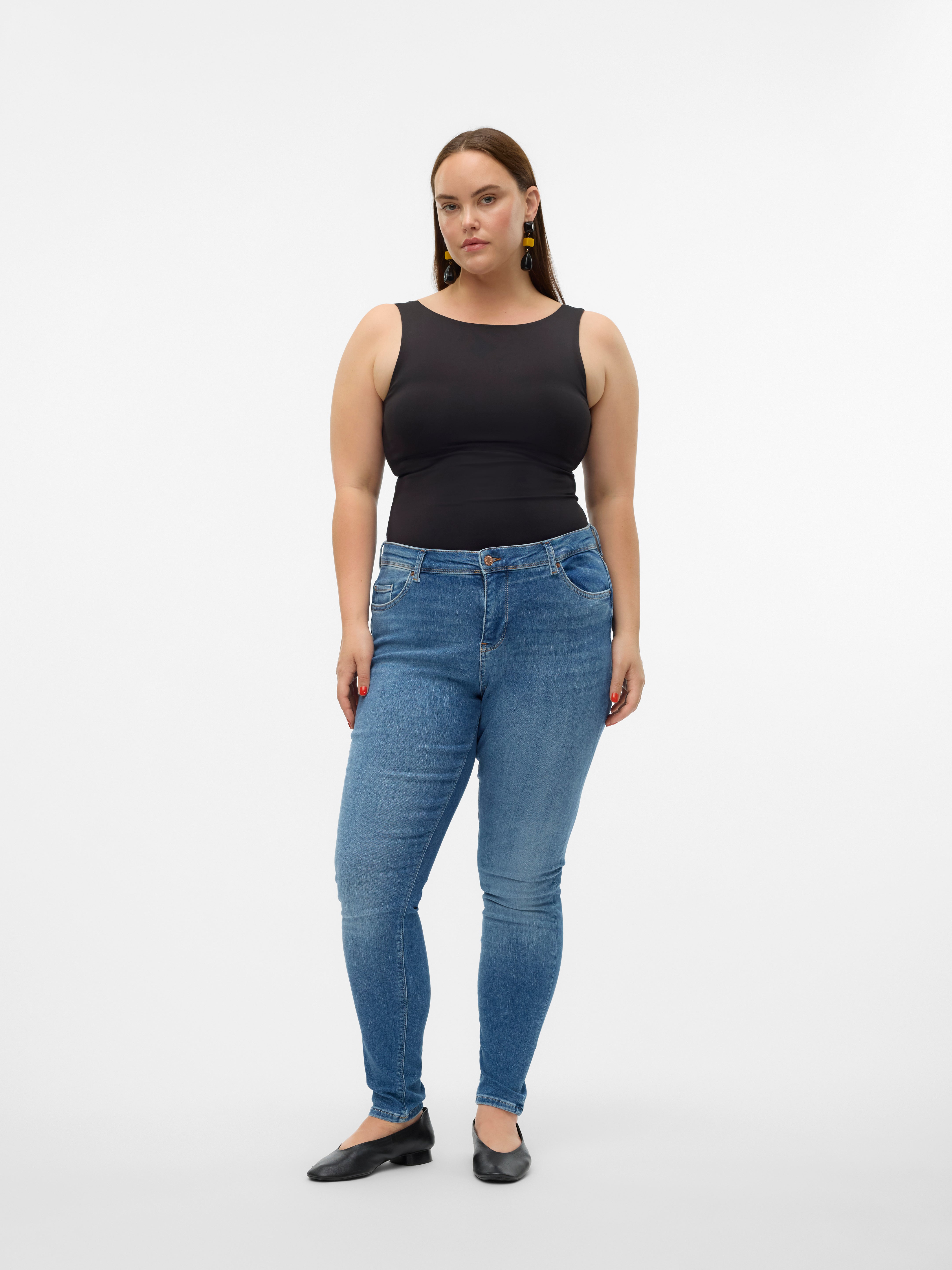 VMLUX Mid Rise Slim Fit Jeans