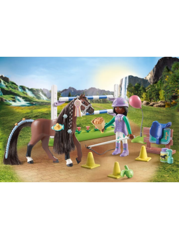 Playmobil Spielfigur Set Pferde von Waterfall - Zoe & Blaze mit Turnierparcours, ab 3 J. günstig kaufen onesize