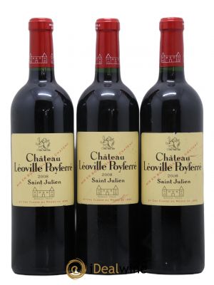 Château Léoville Poyferré 2ème Grand Cru Classé  2008 - Lot de 3 Bouteilles