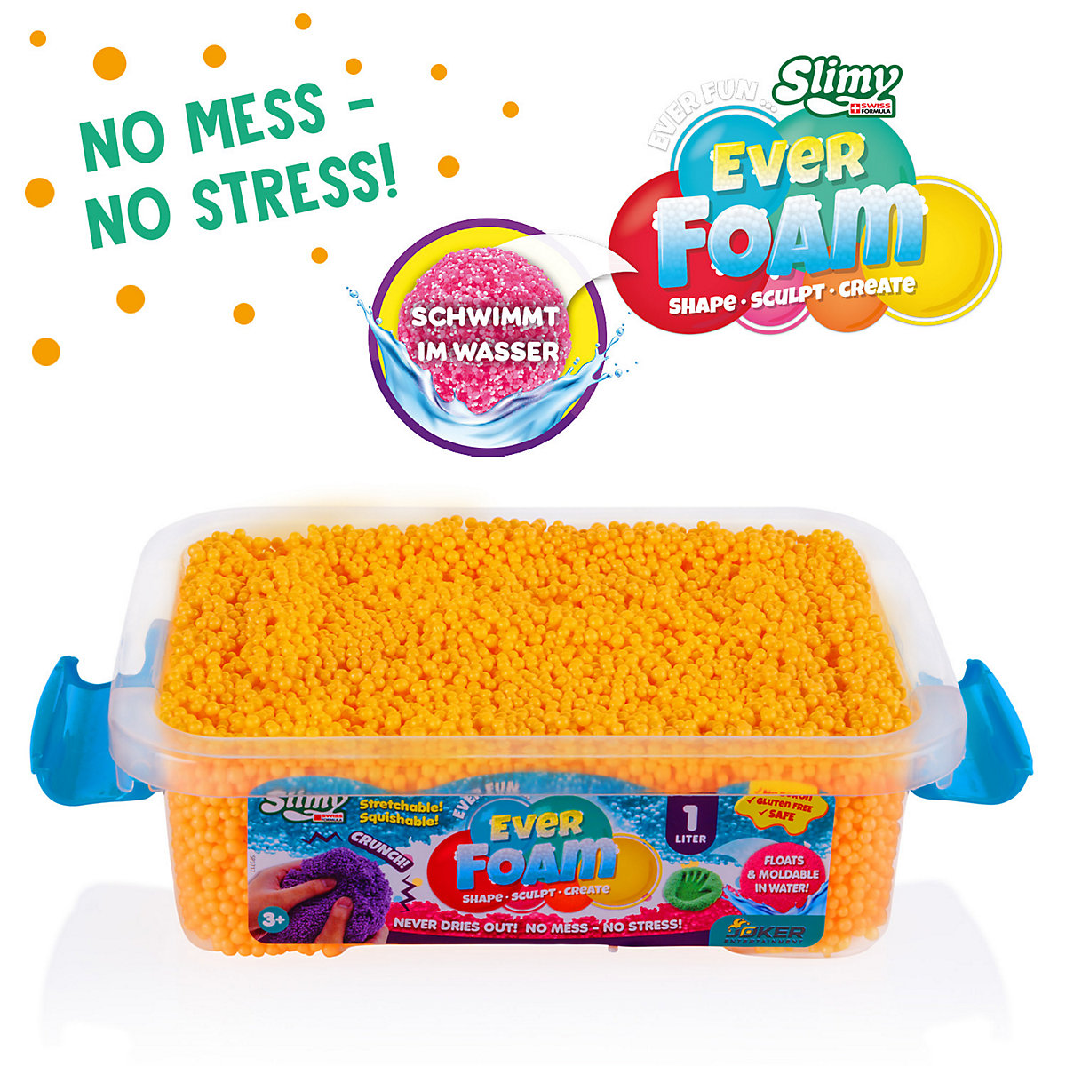SLIMY Ever Foam - 1 Liter ultimativ sensorische original Slimy Wolkenschleim Spielmasse, die niemals trocknet!