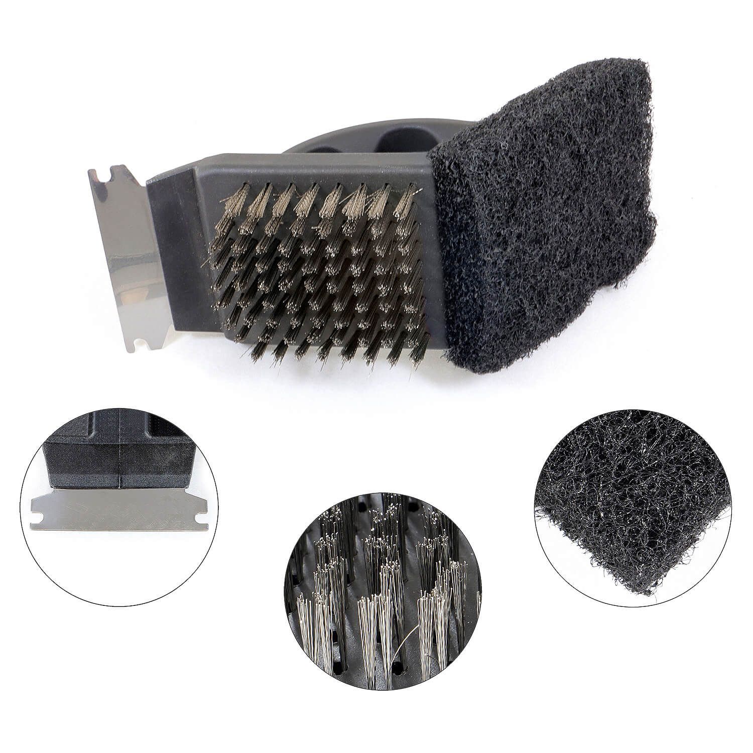 Grill- und Reinigungsbürste 3 in 1