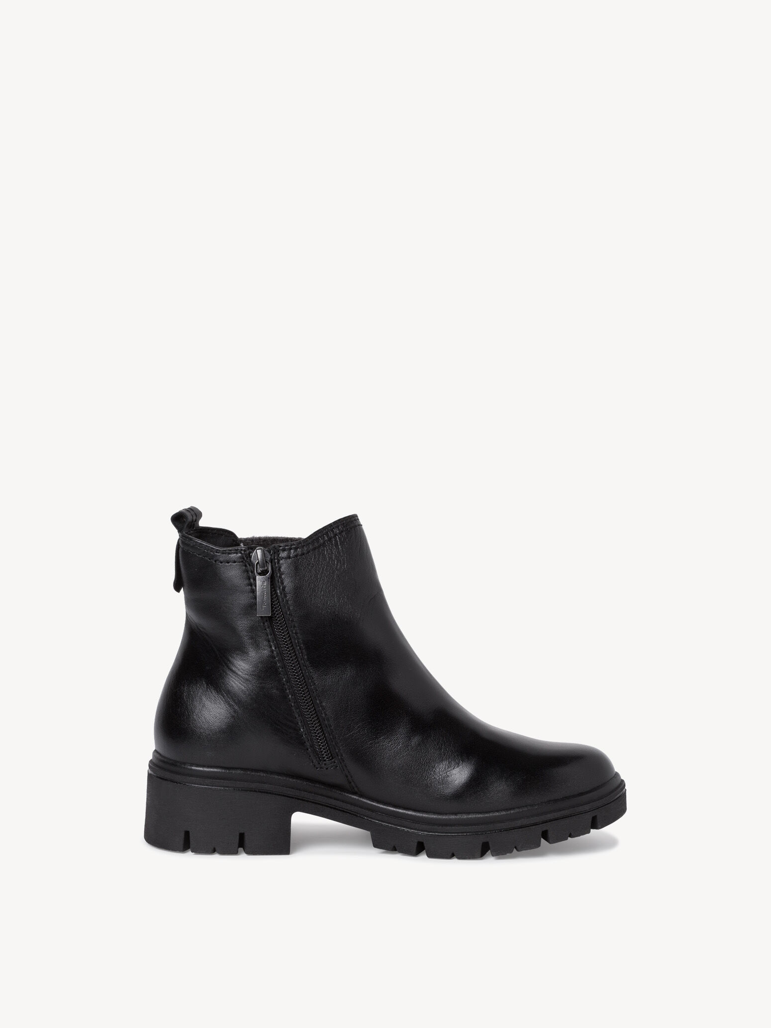 Bottine Chelsea en cuir - noir