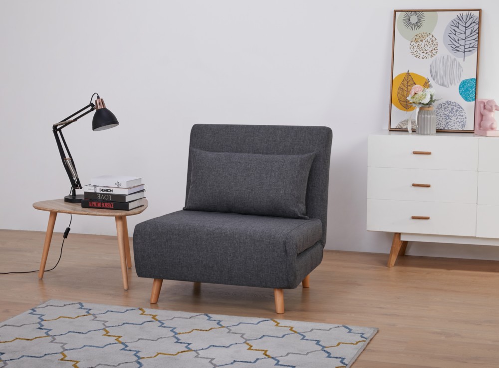 Trendstabil Schlafsessel inkl. Kissen 77 x 90 x 81 cm Anthrazit