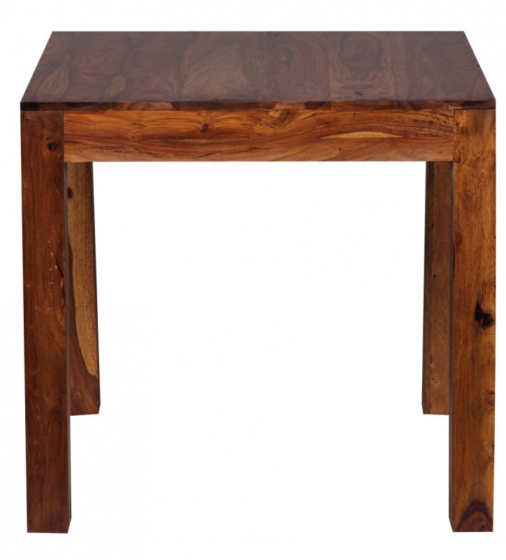 Wohnling Design Esstisch quadratisch Massiv 80 x 80 cm Sheesham Massivholz