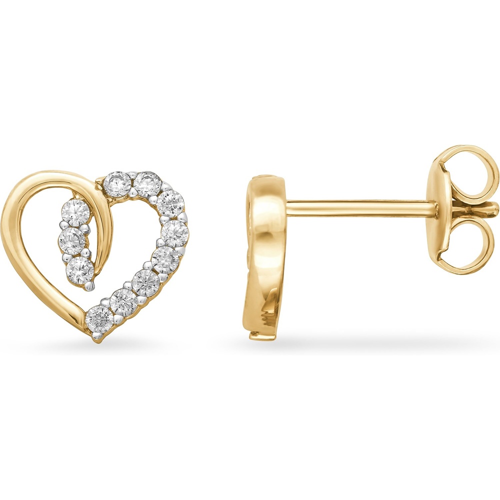 FAVS Boucles d'oreilles à fermoir à poussette 585 Or jaune Boucles d'oreilles