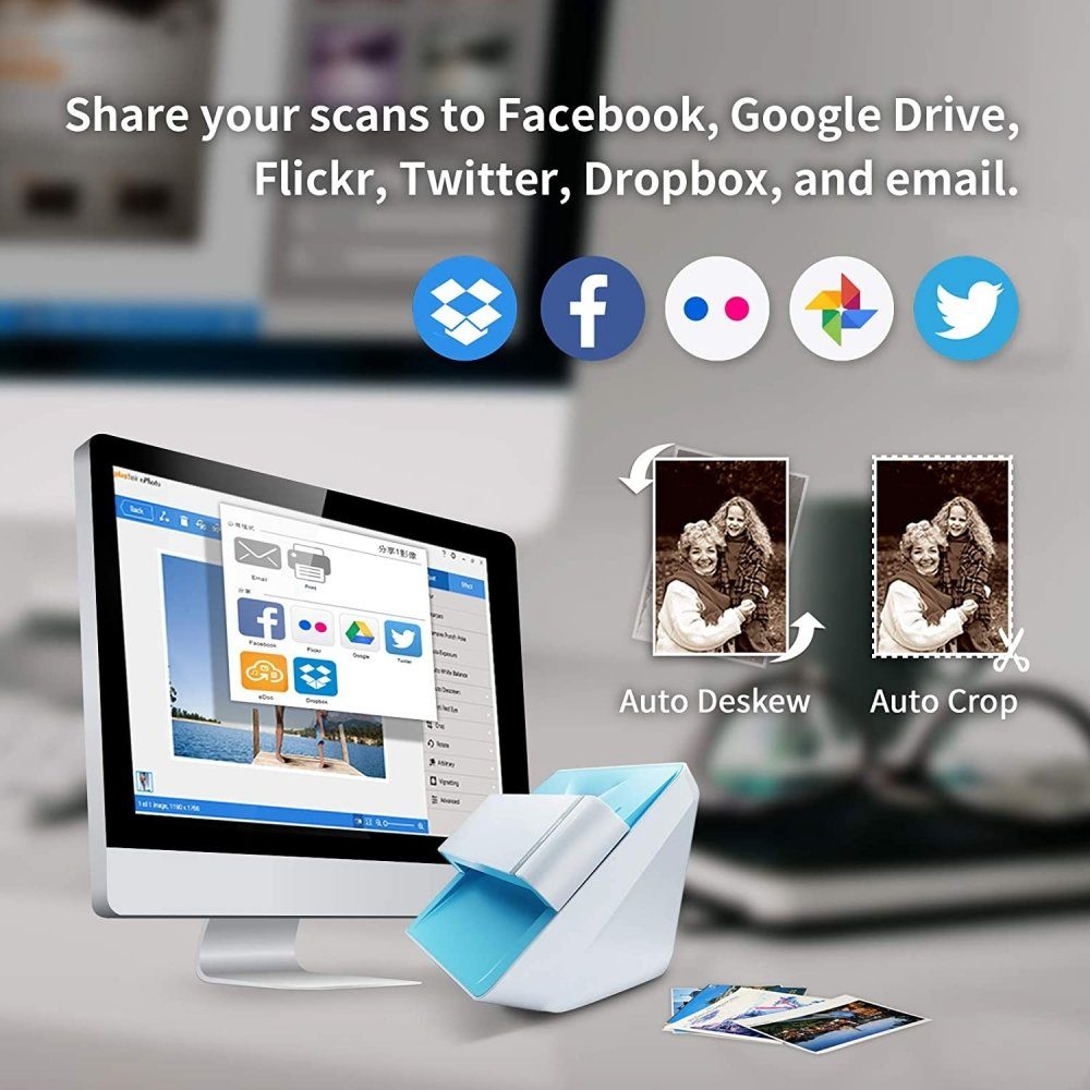 Plustek ePhoto Z300 - Dokumentenscanner - weiß/blau Dokumentenscanner