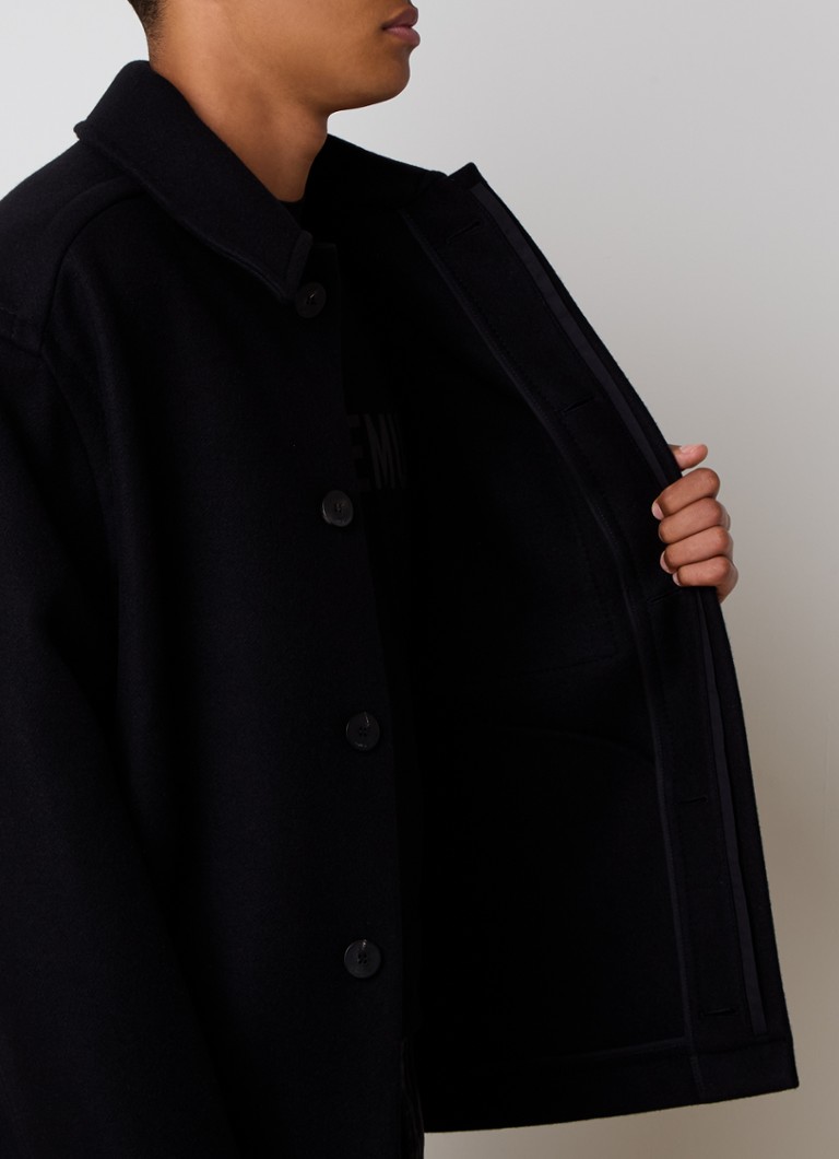 Jachetă Jacquemus Le Manteau Court din lână virgină, cu buzunar aplicat.