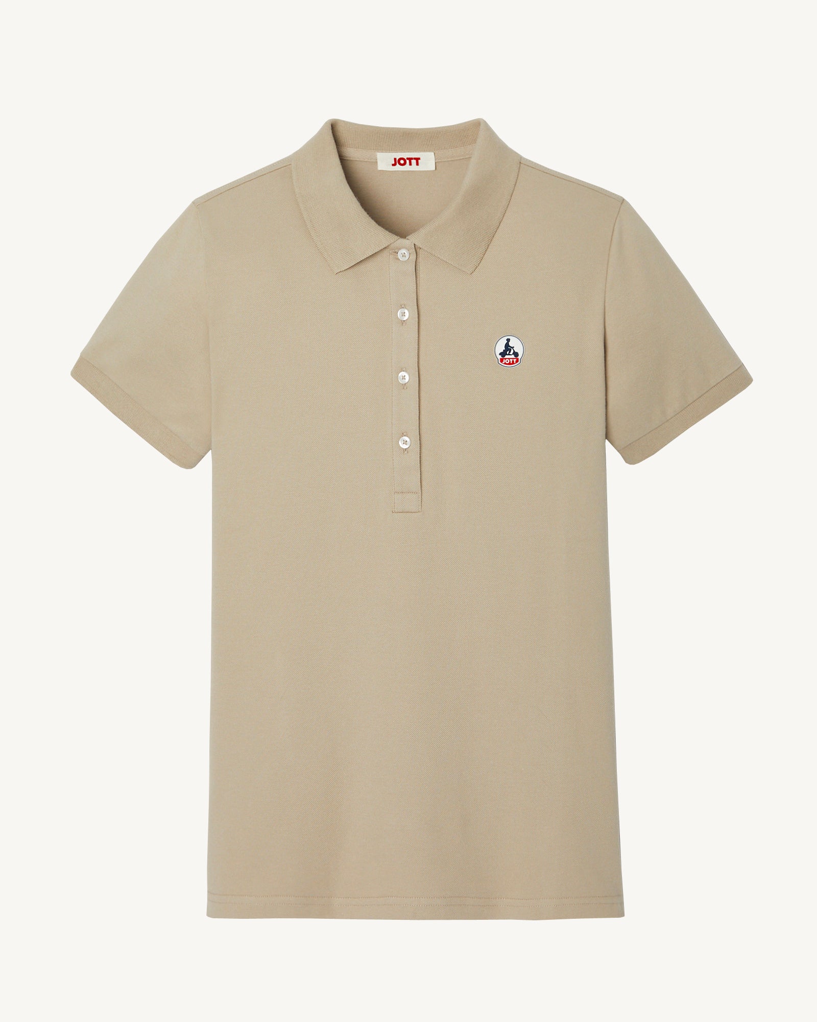 Polo femme en coton biologique Beige Franca