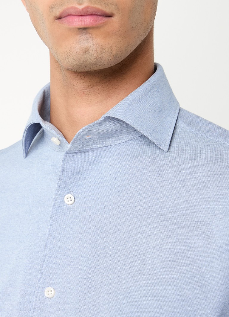 Boggi Milano Regular fit -jerseypaita, jossa aukko kauluksessa