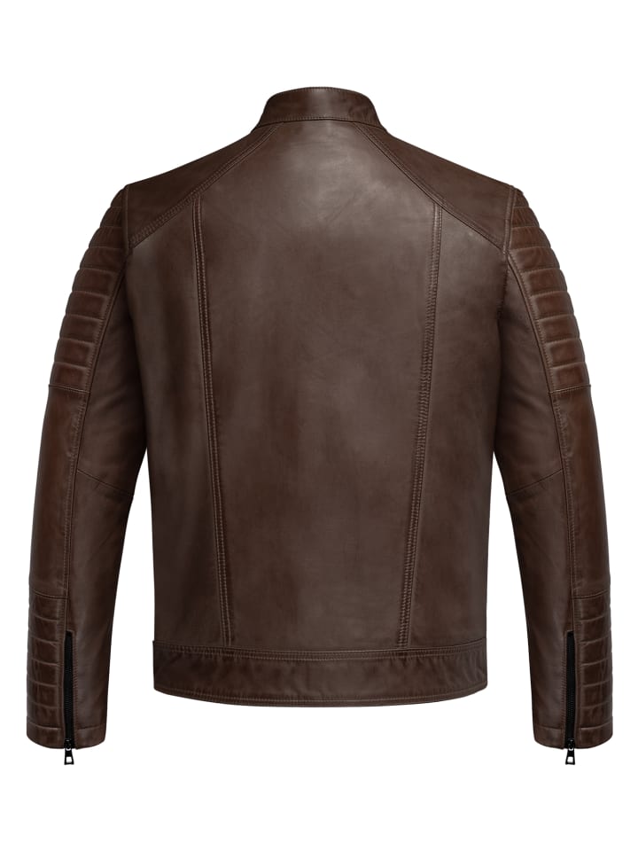 Amaci&Sons Lederjacke EUCLID in Braun günstig kaufen