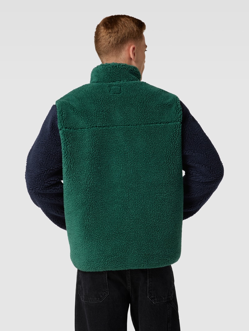 Jacke mit Teddyfell in dunkelblau