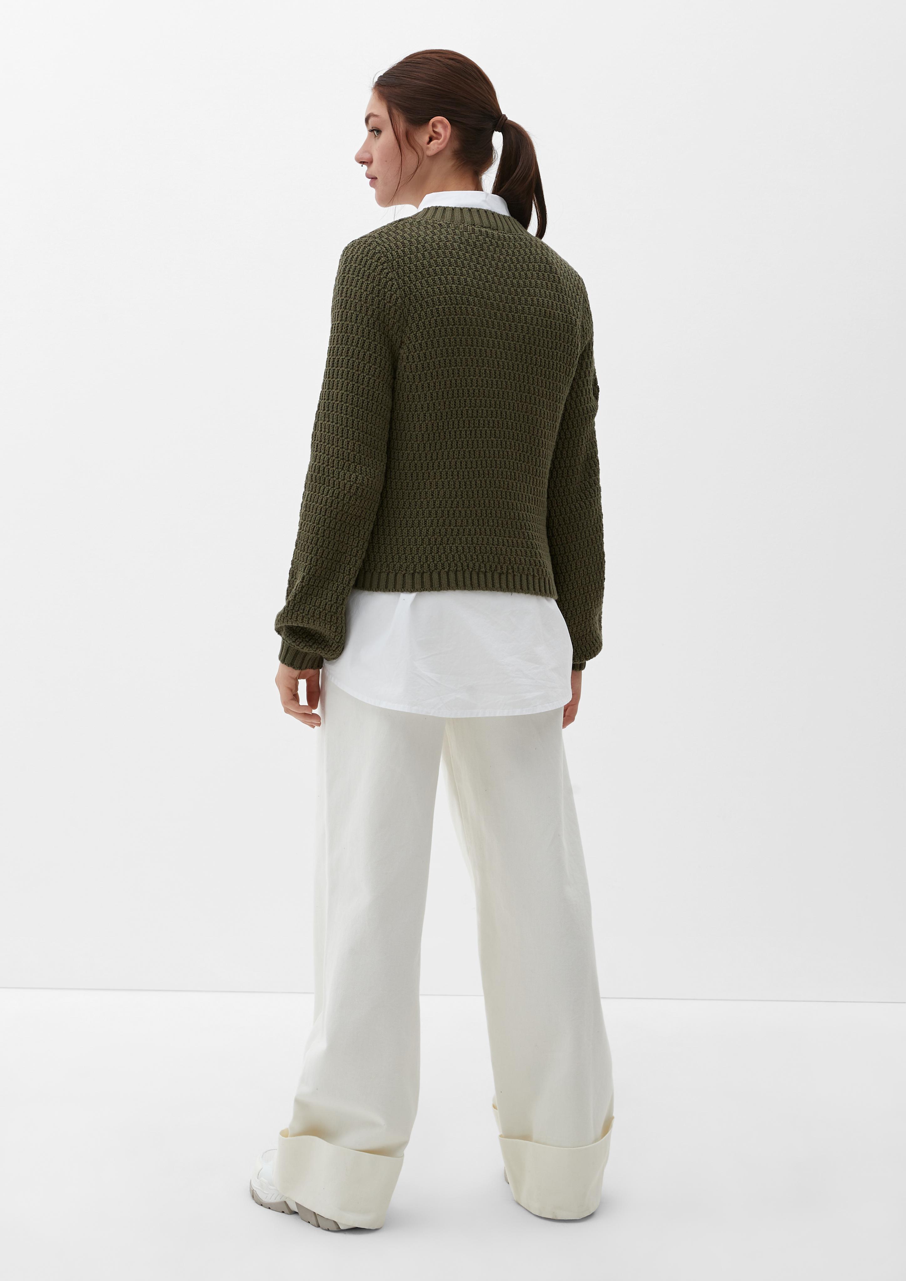 Strickpullover mit V-Ausschnitt  2119040-7934
