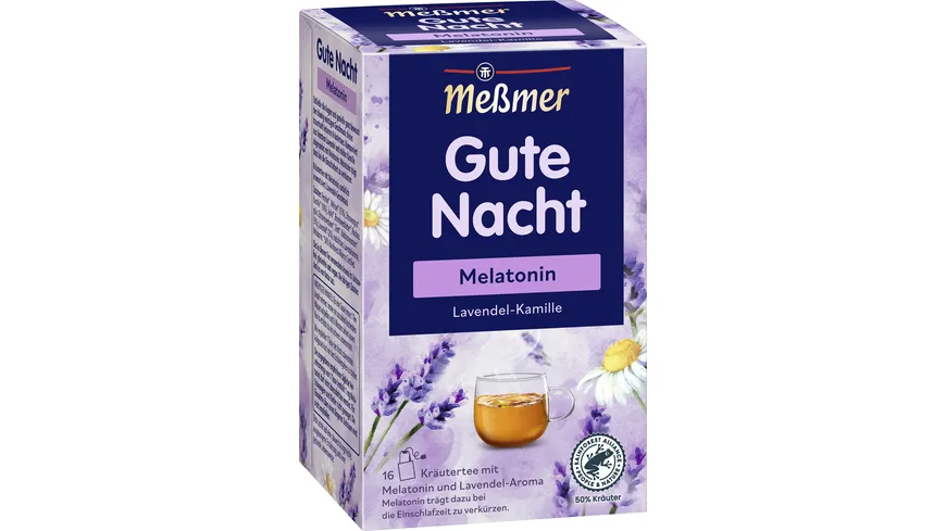 Meßmer Kräutertee Gute Nacht Melatonin 32 g