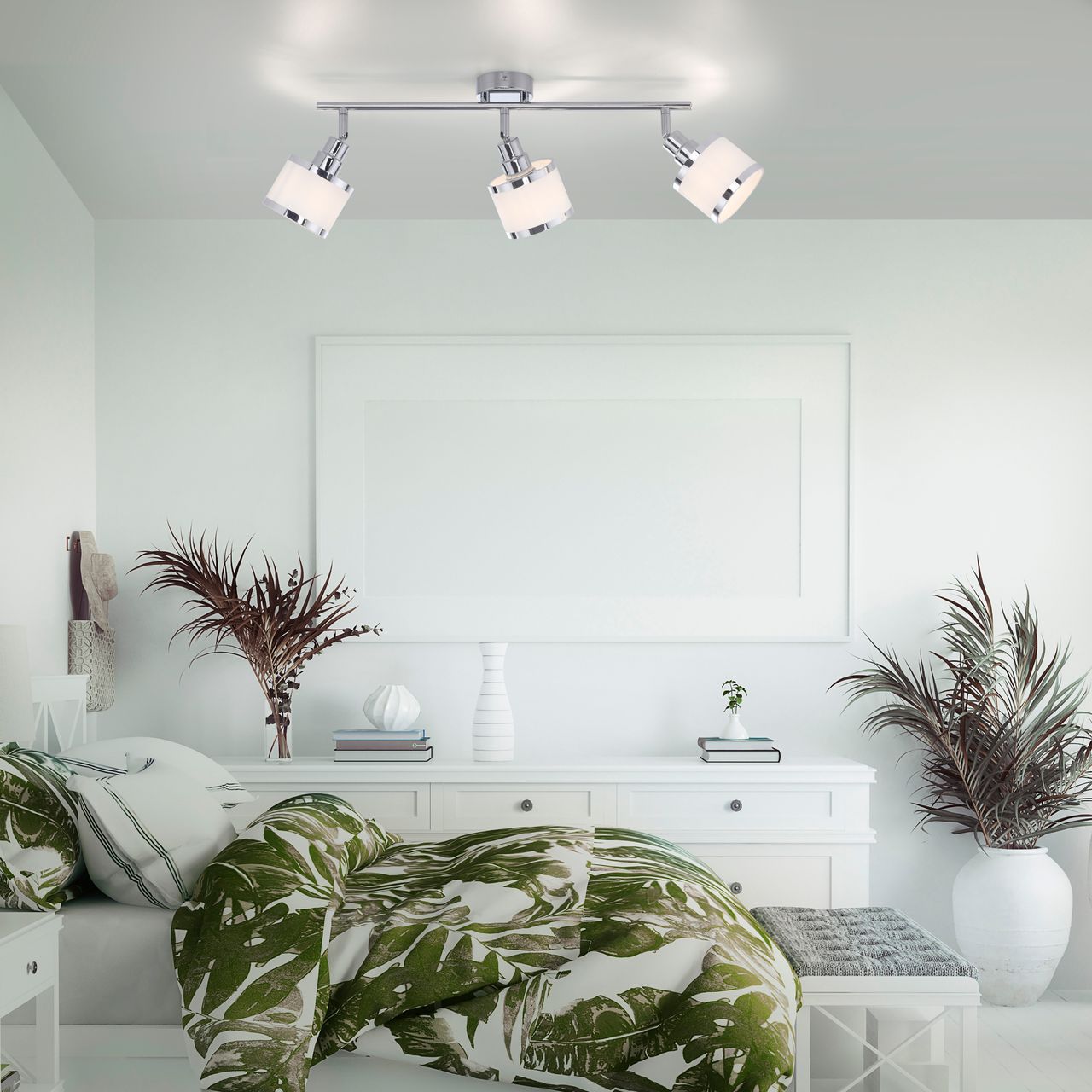 JUST LIGHT LeuchtenDirekt Deckenleuchte ACCOR,  3xE14 max. 25 W, Innenleuchte, IP20, dreh- und schwenkbar