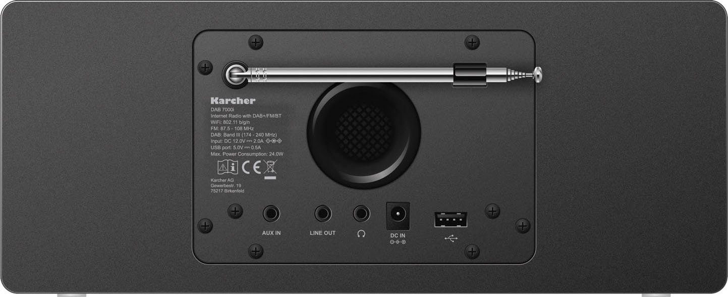 Karcher DAB 7000i Internet-Radio (Digitalradio (DAB), FM-Tuner mit RDS, Internetradio, UKW mit RDS, 14 W)