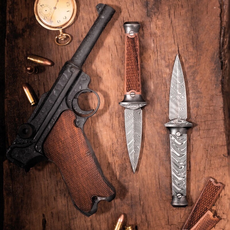 B&ouml;ker Stiefeldolch P08-Damast