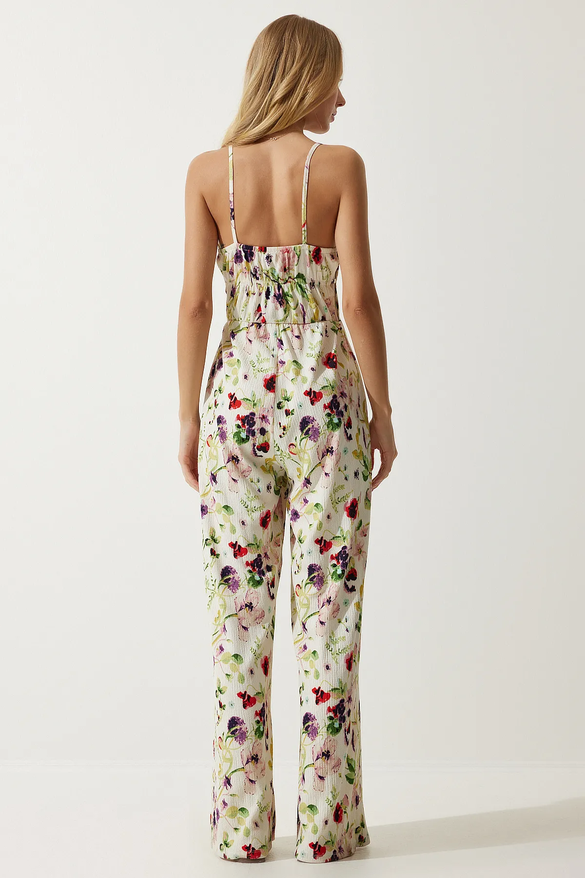 Happiness İstanbul  Jumpsuit - Ecru - Regular Fit