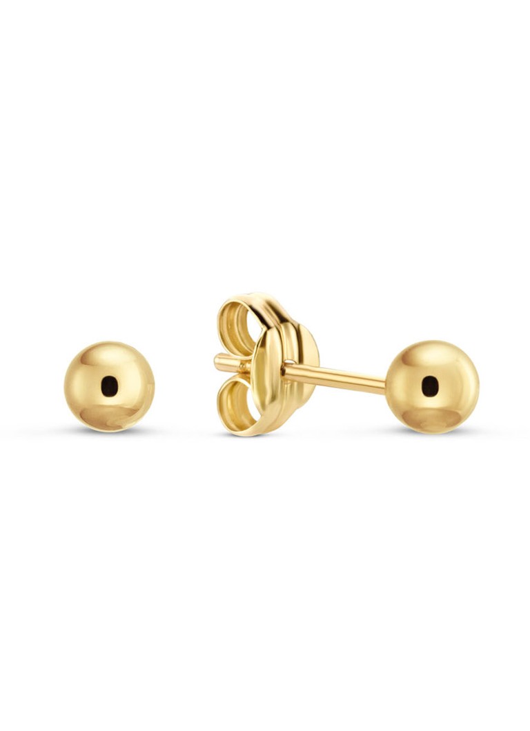 Cercei Jackie din aur galben de 14k, în formă de bilă.