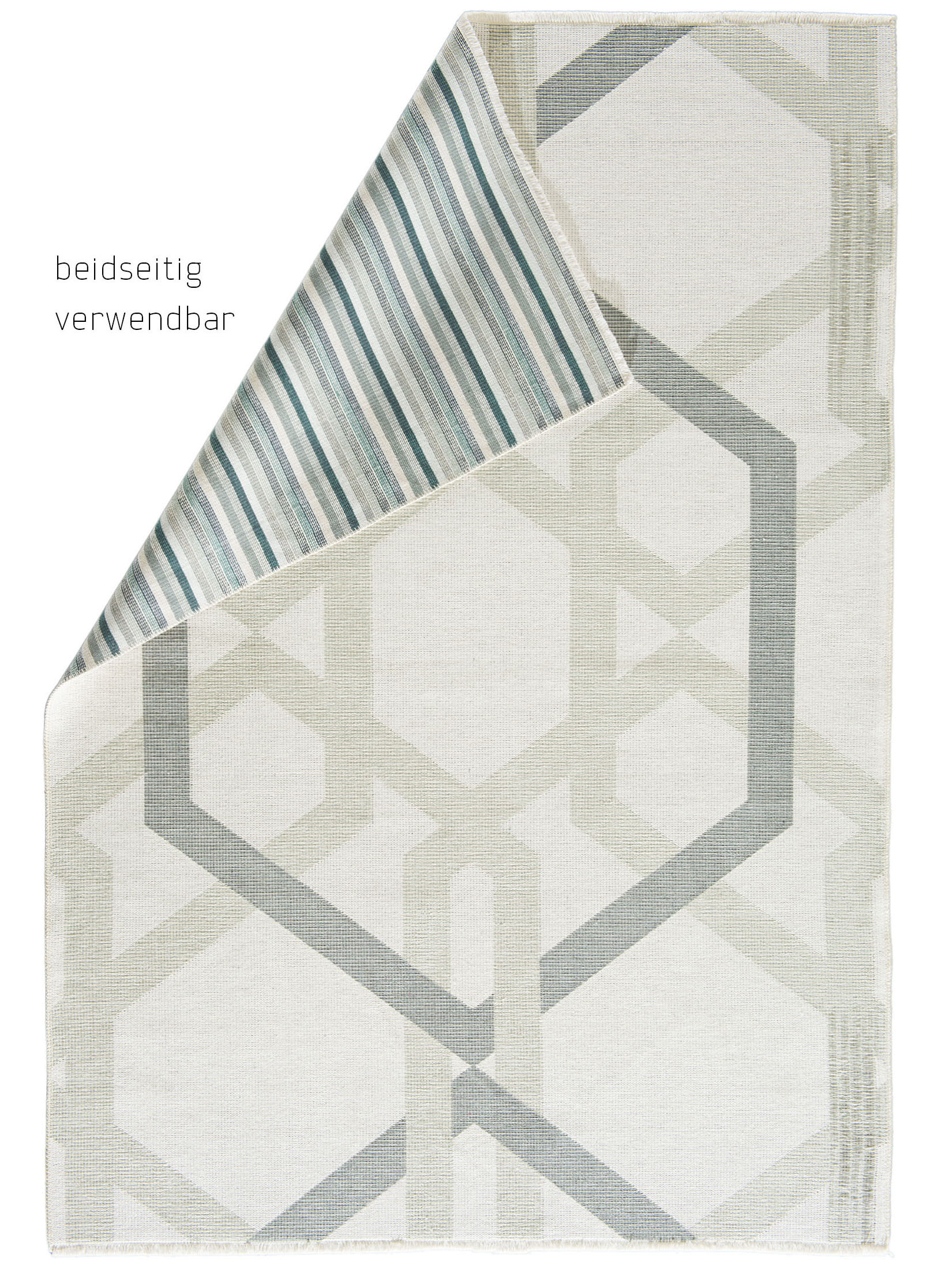 Bille Moderner Teppich, Meeresgrün