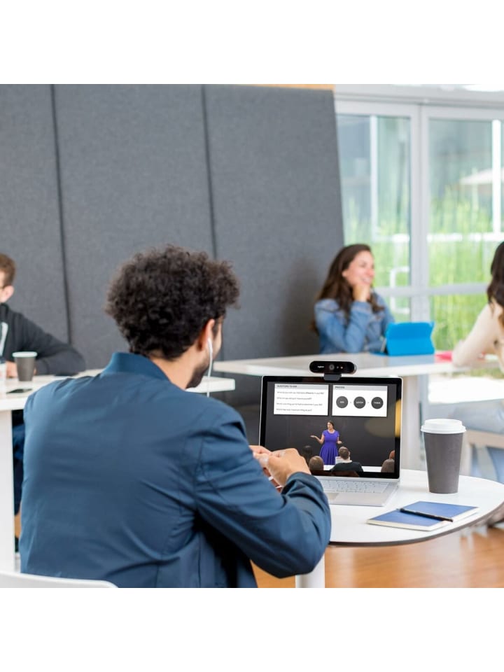 Logitech Webcam BRIO Kristallklare Videokonferenzen in 4K mit intelligenter in Schwarz günstig kaufen onesize