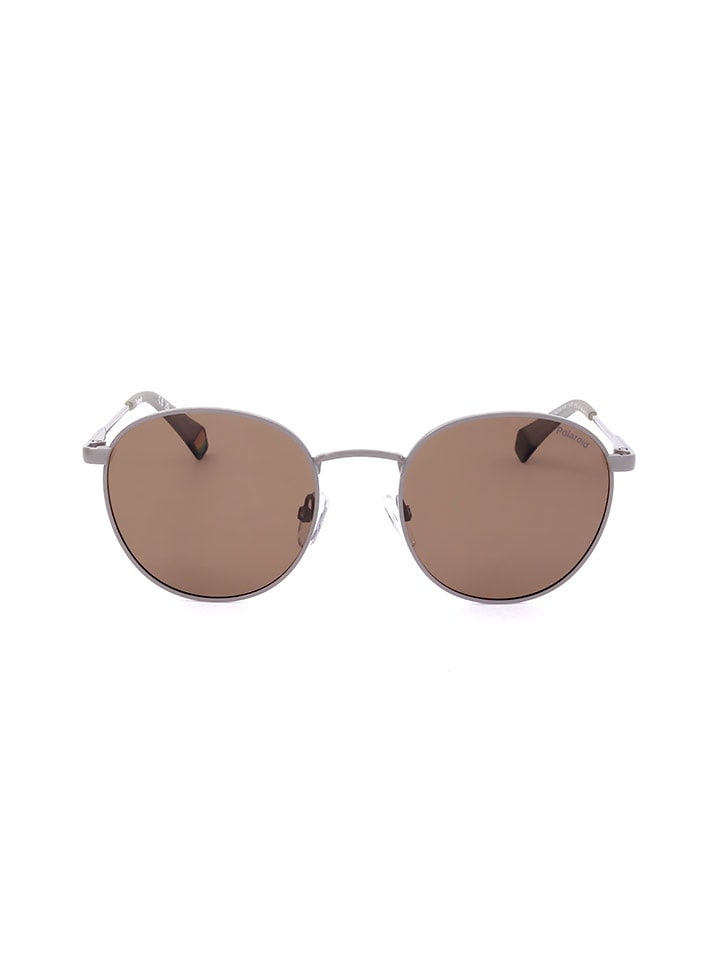 Polaroid Unisex-Sonnenbrille in Silber/ Hellbraun günstig kaufen 51