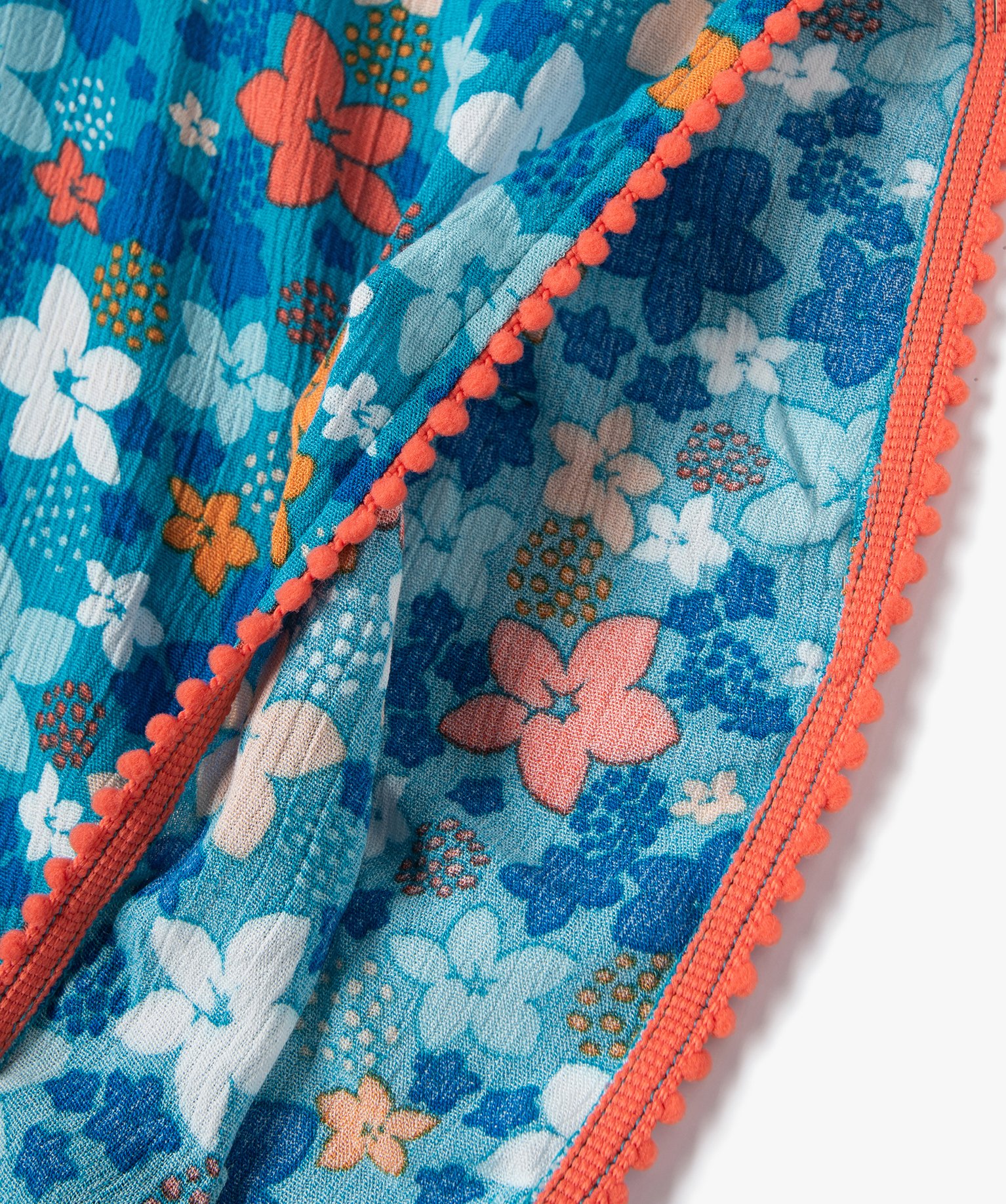 Robe de plage fille à motifs fleuris imprime | GEMO