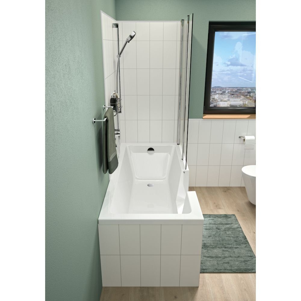Dusche-24 Badewanne Badewanne mit Tür von 160x70 bis 180x80 cm LIVORNO