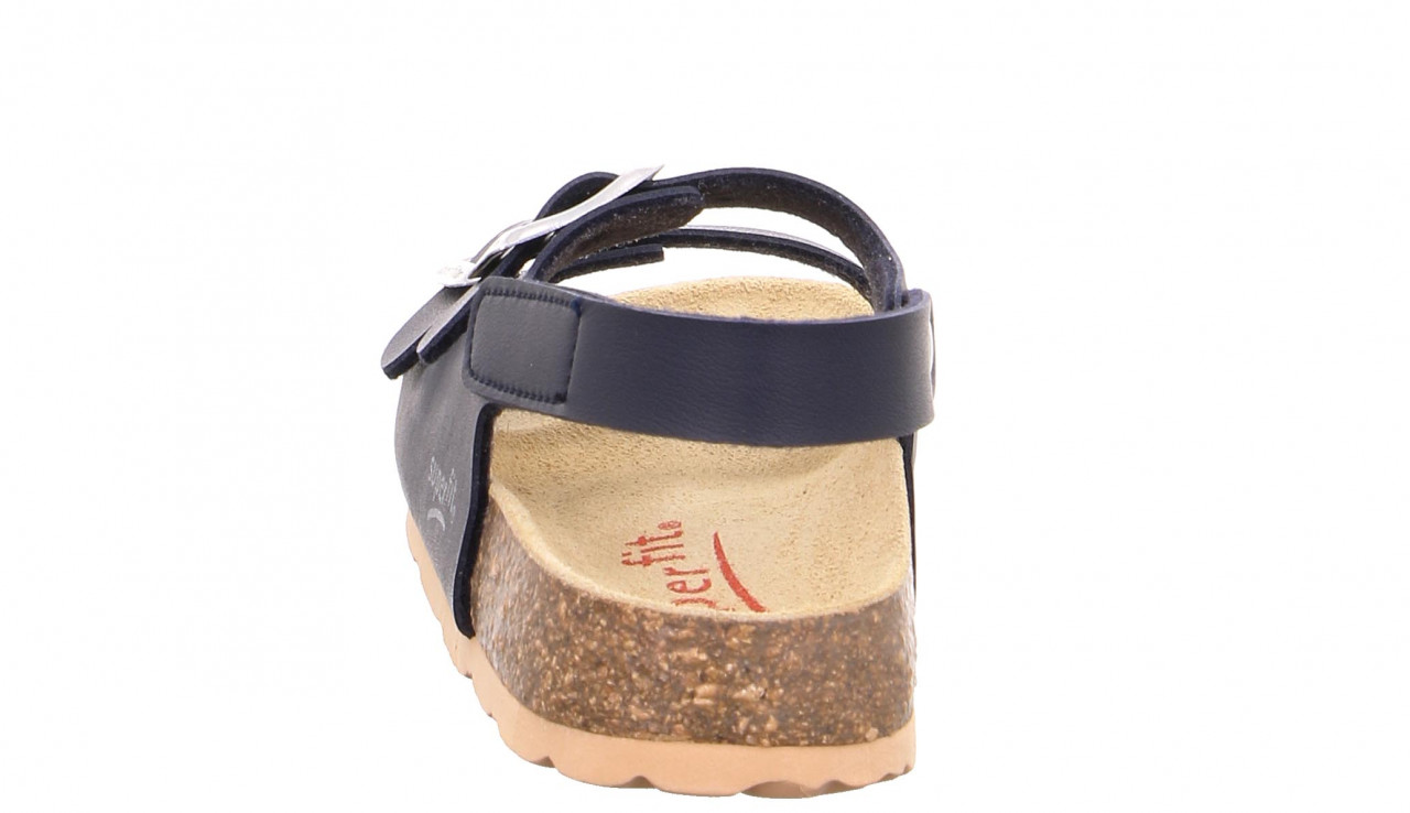FUSSBETTPANTOFFEL - Blau Sandale mit Schnalle