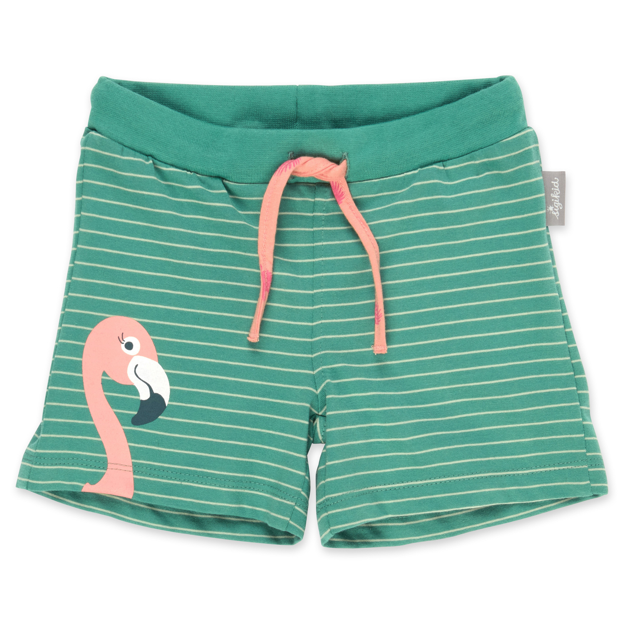 Kurzer Kinder Sommer Schlafanzug Flamingo, rosa-grün